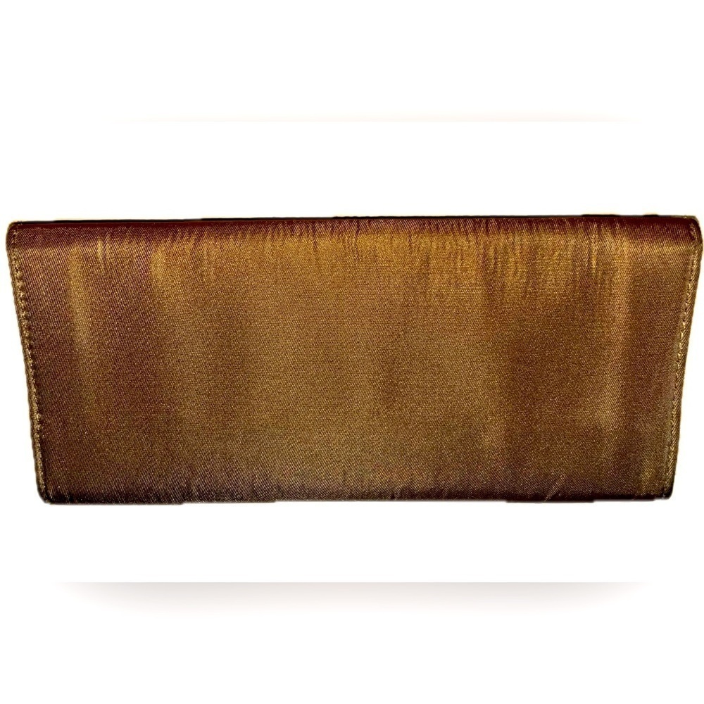 PRADA Milano Saffiano Long Leather & Nylon Fold Wallet, Brown/Copper, Italy - Picture 13 of 14